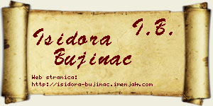 Isidora Bujinac vizit kartica